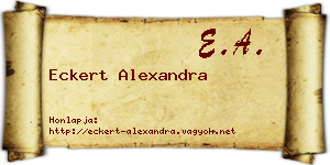 Eckert Alexandra névjegykártya